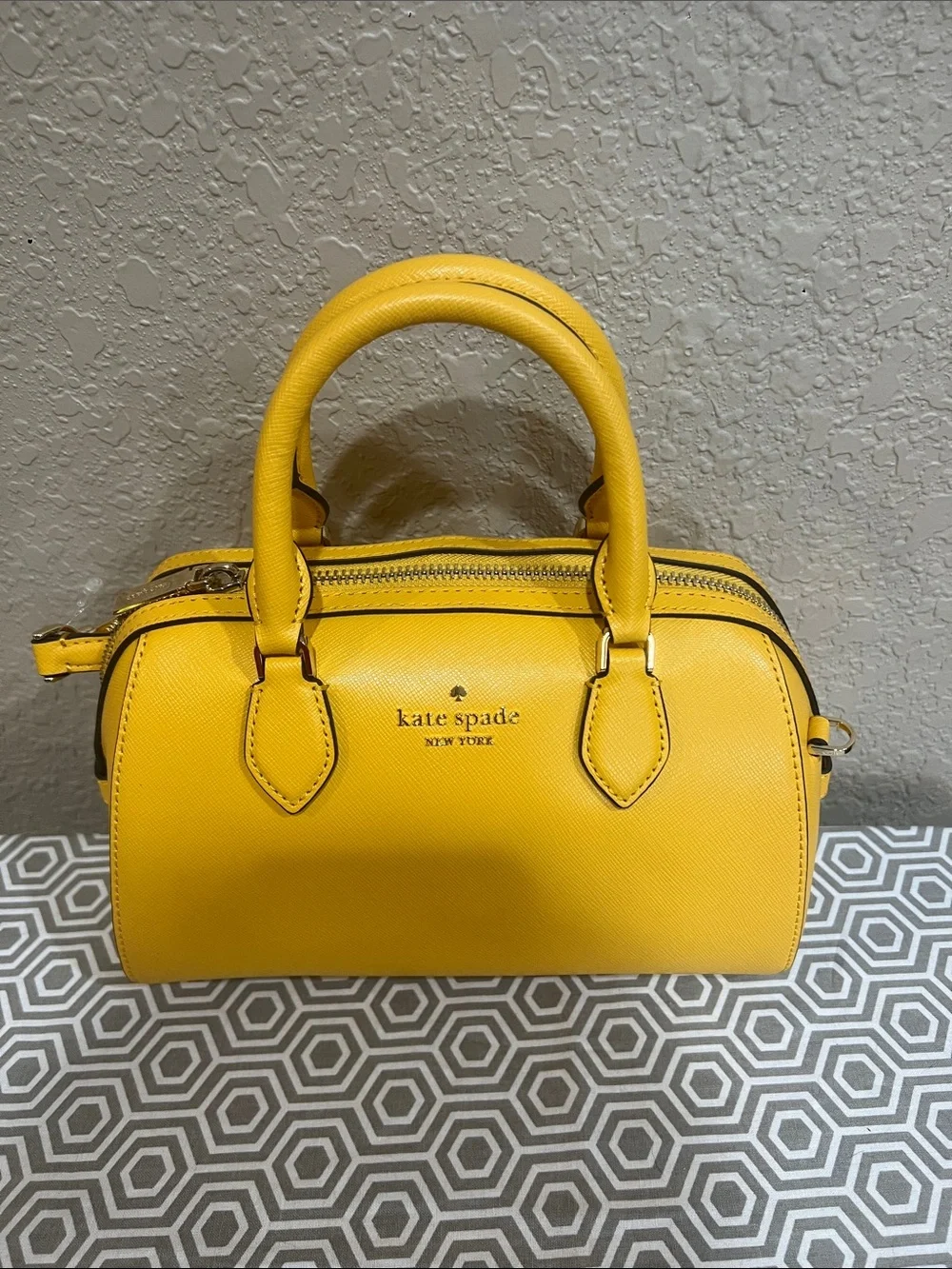 kate spade daffodil MADISON Saffiano Duffle cb Satchel KF493